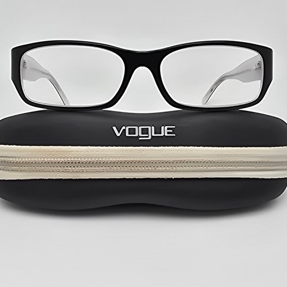 *SOLD* Vogue VO2479 1530 Black on Crystal White Eyeglasses Frame w/ Flexhinge - Picture 1 of 15